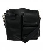 FADENファーデン）の古着「Leather Mini Shoulder Bag/レザー・ミニ・ショルダー・バッグ」｜ブラック