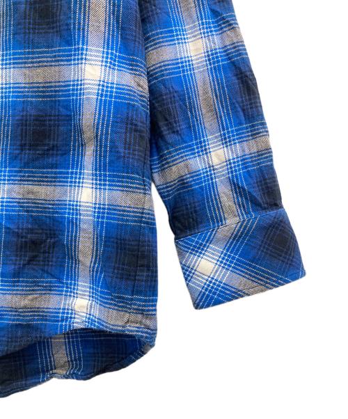 RAFU（ラフ）RAFU (ラフ) フランネルシャツ ブルー サイズ:LARGEの古着・服飾アイテム