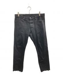 MINEDENIM（マインデニム）の古着「Slim Tapered STR 5pocket」｜ブラック