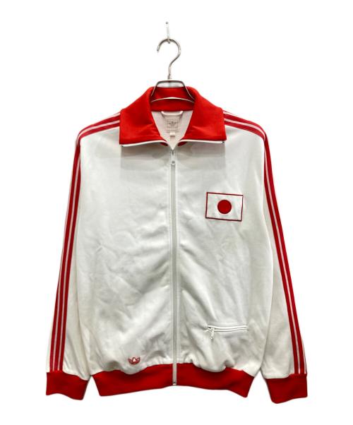 adidas（アディダス）adidas (アディダス) red white flag design track jacket ホワイト×レッド サイズ:Mの古着・服飾アイテム