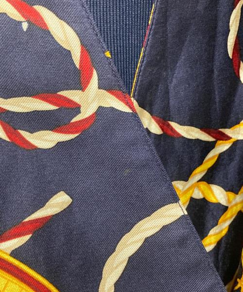 CELINE（セリーヌ）CELINE (セリーヌ) シルクスカーフ柄ジャケット ネイビー サイズ:36の古着・服飾アイテム