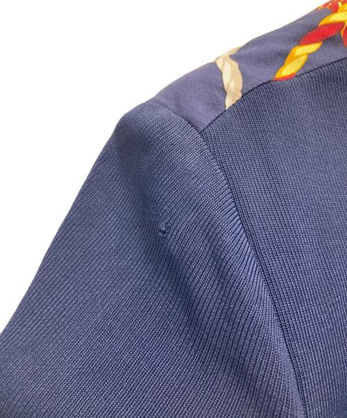 CELINE（セリーヌ）CELINE (セリーヌ) シルクスカーフ柄ジャケット ネイビー サイズ:36の古着・服飾アイテム