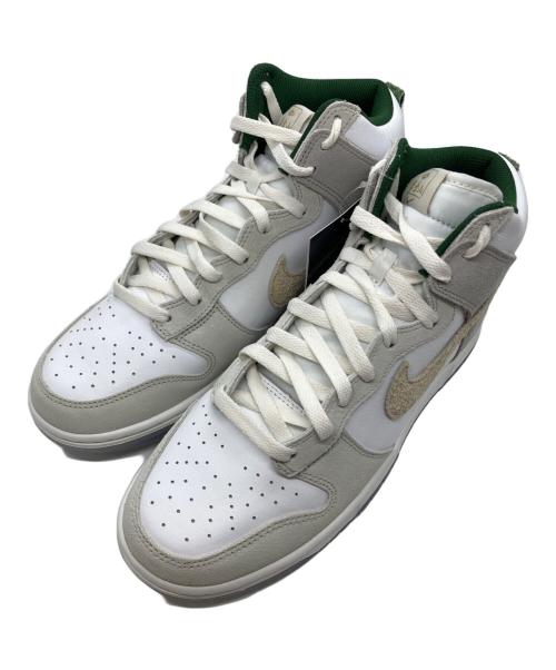 NIKE（ナイキ）NIKE (ナイキ) DUNK HIGH PRM Gold Mountain/ダンク・ハイ・プレミアム・ゴールド・マウンテン グレー×ホワイト サイズ:27.5の古着・服飾アイテム