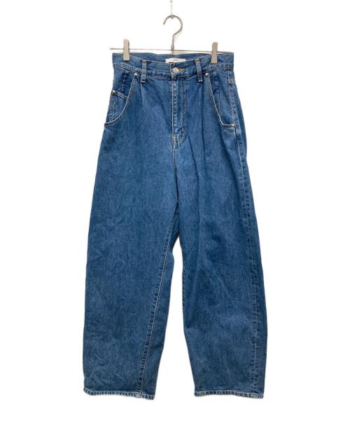 ASTRAET（アストラット）ASTRAET (アストラット) CO タック ワイド デニムパンツ インディゴ サイズ:XSの古着・服飾アイテム