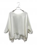 JENNEジェンヌ）の古着「Vネックフラワーメローケープ」｜ホワイト