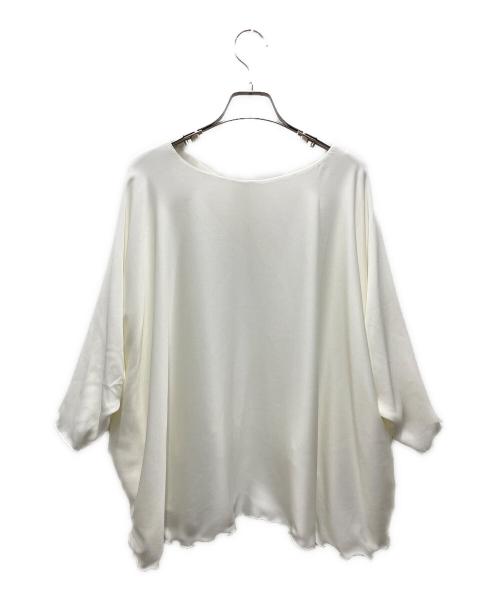 JENNE（ジェンヌ）JENNE (ジェンヌ) Vネックフラワーメローケープ ホワイト サイズ:Sの古着・服飾アイテム