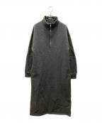 EVERYDAY I LIKE.エヴリデイ アイ ライク）の古着「ハーフジップスウェットドレス」｜グレー