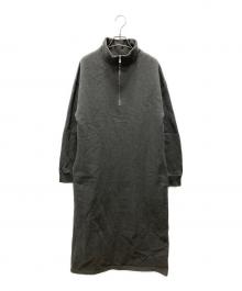 EVERYDAY I LIKE.（エヴリデイ アイ ライク）の古着「ハーフジップスウェットドレス」｜グレー