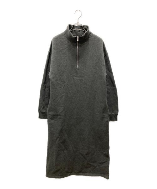 EVERYDAY I LIKE.（エヴリデイ アイ ライク）EVERYDAY I LIKE. (エヴリデイ アイ ライク) ハーフジップスウェットドレス グレー サイズ:36の古着・服飾アイテム