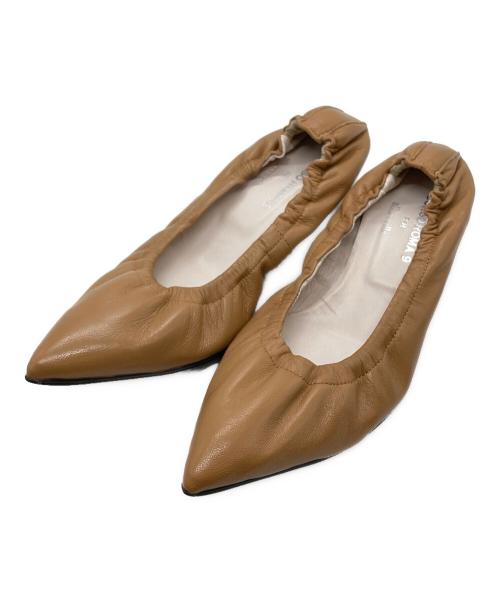CORSO ROMA 9（コルソローマノーヴェ）CORSO ROMA 9 (コルソローマノーヴェ) allureville (アルアバイル) ELASTIC PUMPS ブラウン サイズ:37の古着・服飾アイテム