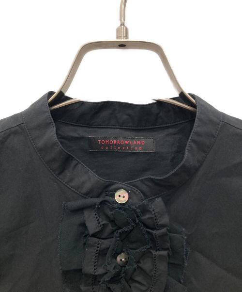 TOMORROW LAND collection（トゥモローランドコレクション）TOMORROW LAND collection (トゥモローランドコレクション) フロントフリルブラウス ブラック サイズ:36の古着・服飾アイテム