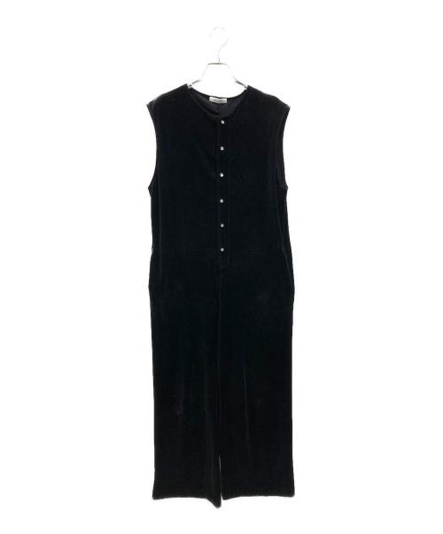 MACPHEE（マカフィー）MACPHEE (マカフィー) コットンポリエステルベロア オールインワン ブラック サイズ:36の古着・服飾アイテム