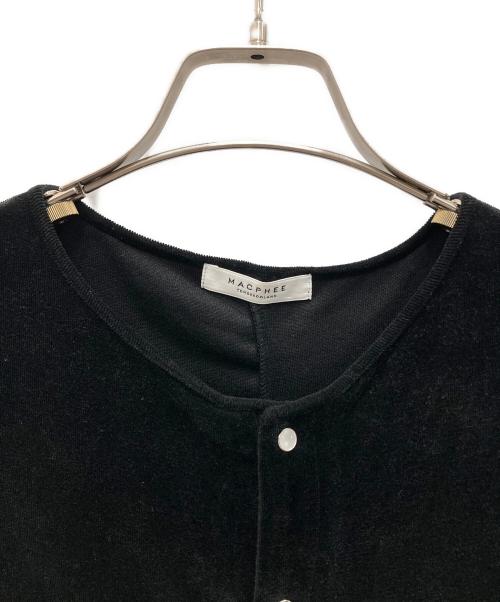 MACPHEE（マカフィー）MACPHEE (マカフィー) コットンポリエステルベロア オールインワン ブラック サイズ:36の古着・服飾アイテム