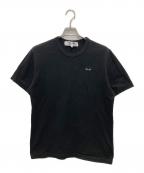 PLAY COMME des GARCONSプレイコムデギャルソン）の古着「ハートワッペンTシャツ」｜ブラック