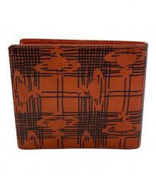 Vivienne Westwood（ヴィヴィアンウエストウッド）の古着「MESSY ORB TARTAN2つ折り財布/メッシー オーブ タータン」｜ブラック×ブラウン