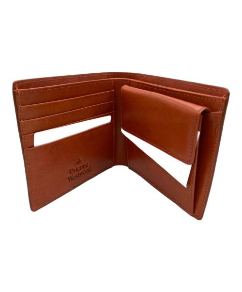 Vivienne Westwood（ヴィヴィアンウエストウッド）Vivienne Westwood (ヴィヴィアンウエストウッド) MESSY ORB TARTAN2つ折り財布/メッシー オーブ タータン ブラック×ブラウンの古着・服飾アイテム