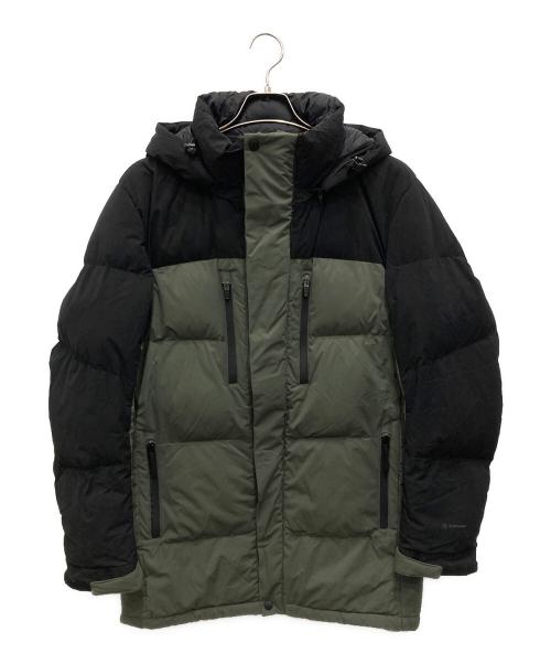 WORKMAN（ワークマン）WORKMAN (ワークマン) 断熱αプレミアムGIGA PUFFダウンコート ブラック×グリーン サイズ:LLの古着・服飾アイテム