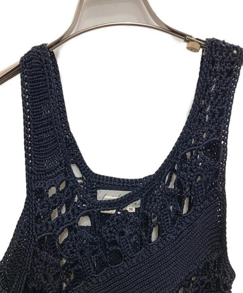 YOHJI YAMAMOTO（ヨウジヤマモト）YOHJI YAMAMOTO (ヨウジヤマモト) アシンメトリーノースリーブワンピース ネイビー サイズ:Mの古着・服飾アイテム