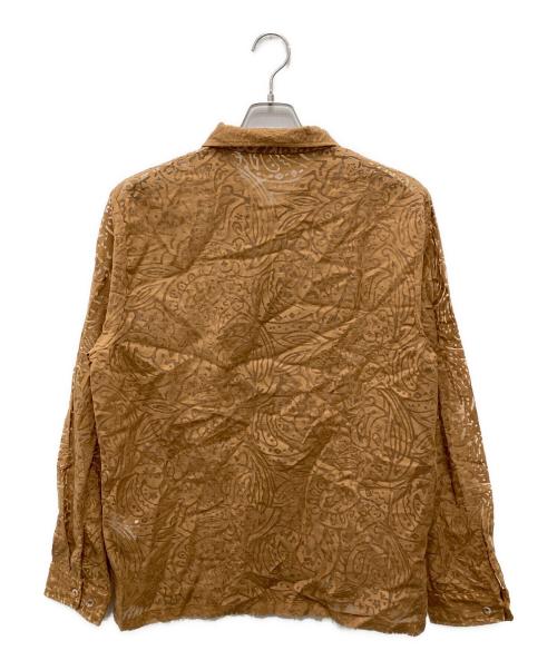 Sefr（セファ）Sefr (セファ) Maui レースディテール シャツ ブラウン サイズ:Mの古着・服飾アイテム