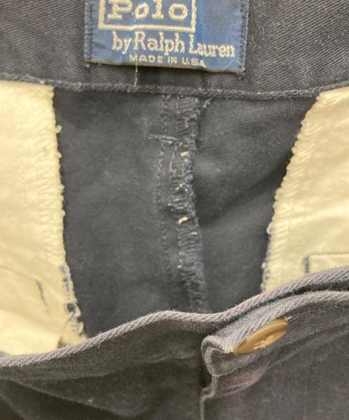 POLO RALPH LAUREN（ポロ・ラルフローレン）POLO RALPH LAUREN (ポロ・ラルフローレン) 90’s 2タックチノパン ネイビー サイズ:W31×L34の古着・服飾アイテム