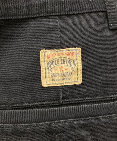 POLO RALPH LAUREN（ポロ・ラルフローレン）POLO RALPH LAUREN (ポロ・ラルフローレン) 90’s 2タックチノパン ネイビー サイズ:W31×L34の古着・服飾アイテム
