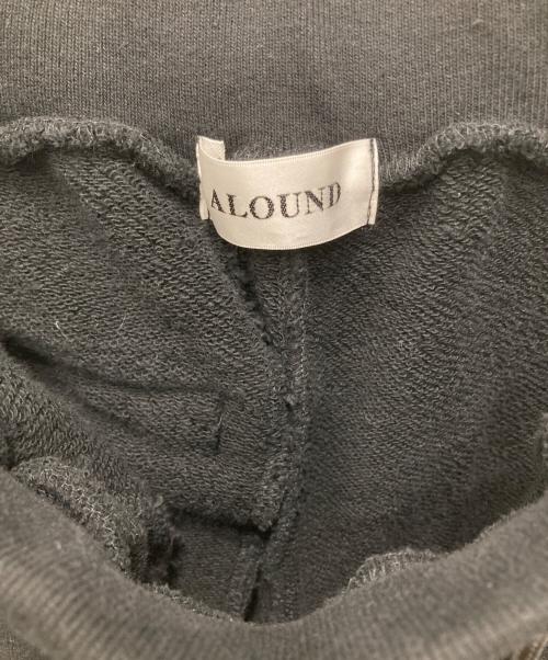 ALOUND（アラウンド）ALOUND (アラウンド) TWO TUCK SWEATPANTS ブラック サイズ:Mの古着・服飾アイテム