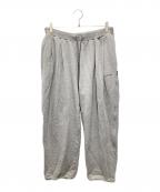 ALOUNDアラウンド）の古着「TWO TUCK SWEATPANTS」｜グレー