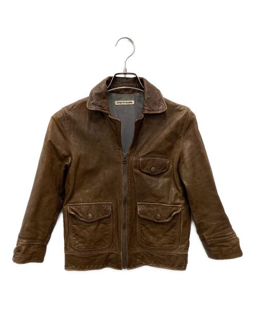 beautiful people（ビューティフルピープル）beautiful people (ビューティフルピープル) レザージャケット ブラウン サイズ:130の古着・服飾アイテム