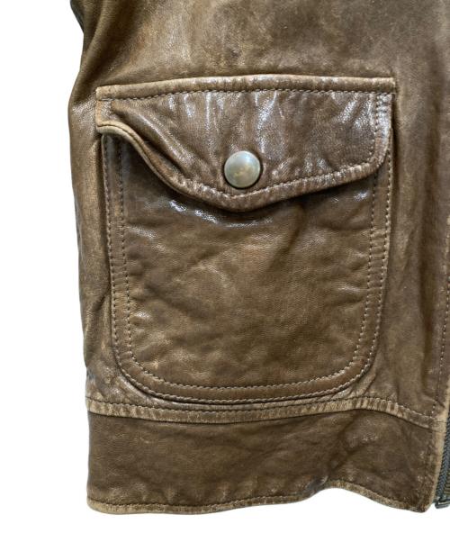 beautiful people（ビューティフルピープル）beautiful people (ビューティフルピープル) レザージャケット ブラウン サイズ:130の古着・服飾アイテム