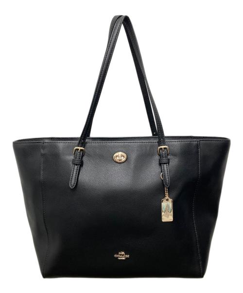 COACH（コーチ）COACH (コーチ) ターンロックトートバッグ ブラックの古着・服飾アイテム