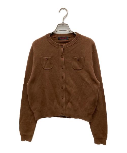 CABAN（キャバン）CABaN (キャバン) コットンカシミヤ クルーネックカーディガン ベージュ サイズ:Sの古着・服飾アイテム
