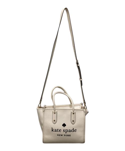 Kate Spade（ケイトスペード）Kate Spade (ケイトスペード) 2WAYショルダーバッグ ホワイトの古着・服飾アイテム