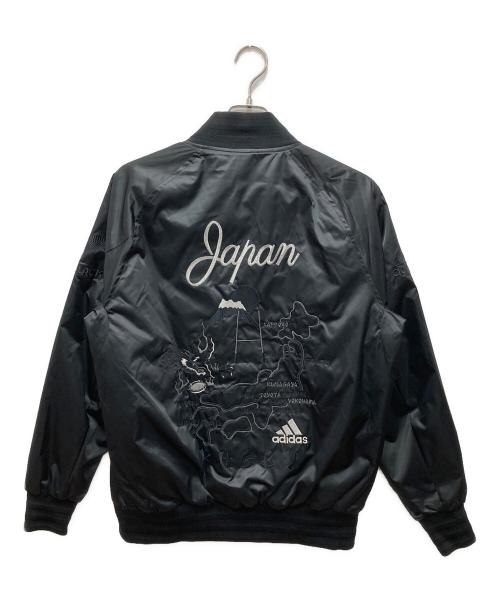 adidas（アディダス）adidas (アディダス) オールブラックス スカジャン ブラック サイズ:Lの古着・服飾アイテム