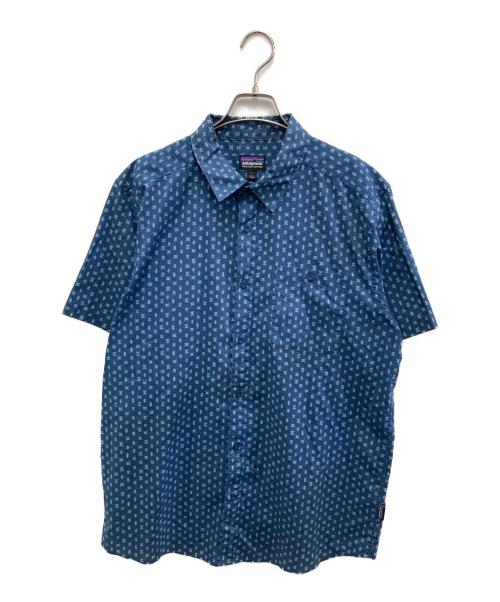 Patagonia（パタゴニア）Patagonia (パタゴニア) 総柄シャツ ネイビー サイズ:Lの古着・服飾アイテム
