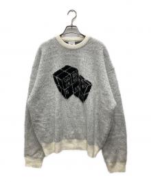 OY（オーワイ）の古着「HAIRY DUAL CUBE KNIT」｜グレー