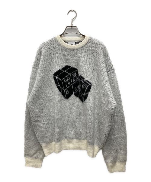 OY（オーワイ）OY (オーワイ) HAIRY DUAL CUBE KNIT グレー サイズ:2 未使用品の古着・服飾アイテム