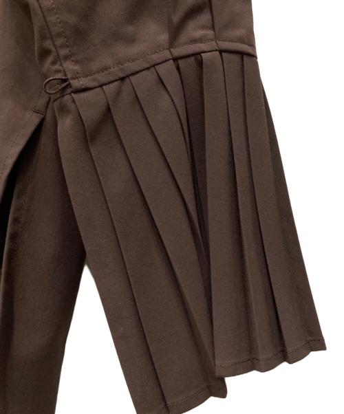 Adam et Rope（アダム エ ロペ）Adam et Rope (アダム エ ロペ) プリーツスリーブシャツチュニック ブラウン サイズ:Fの古着・服飾アイテム