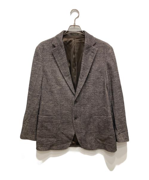 MACKINTOSH LONDON（マッキントッシュ ロンドン）MACKINTOSH LONDON (マッキントッシュ ロンドン) FLEX JERSEY グレンチェックテーラードジャケット ブラウン サイズ:LL40の古着・服飾アイテム