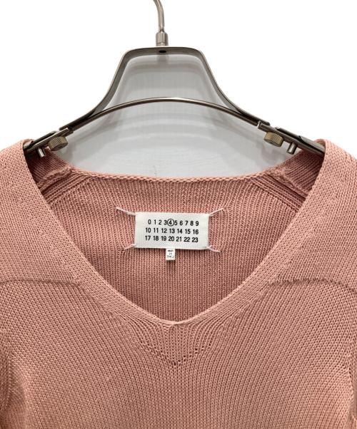 Maison Margiela（メゾンマルジェラ）Maison Margiela (メゾンマルジェラ) Vネックニット ピンク サイズ:XSの古着・服飾アイテム