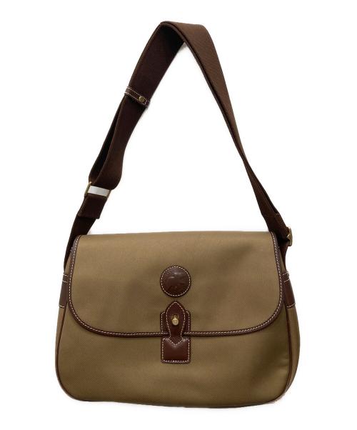 HUNTING WORLD（ハンティングワールド）HUNTING WORLD (ハンティングワールド) キャンバスメッセンジャーバッグ ベージュの古着・服飾アイテム