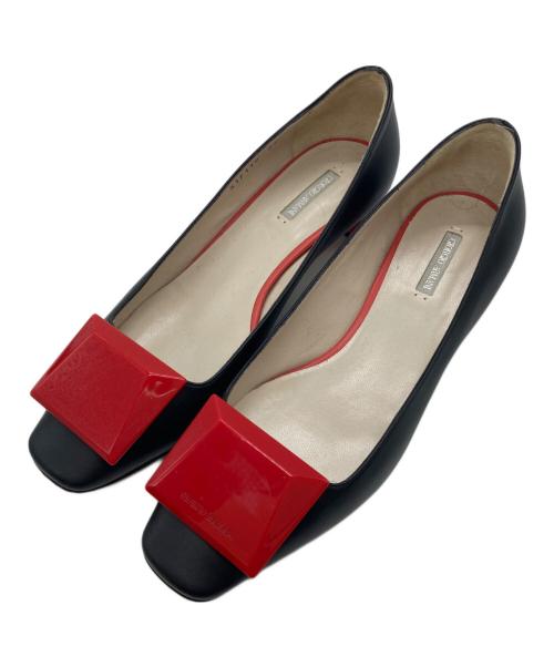 GIORGIO ARMANI（ジョルジョアルマーニ）GIORGIO ARMANI (ジョルジョアルマーニ) パンプス レッド×ブラック サイズ:35の古着・服飾アイテム