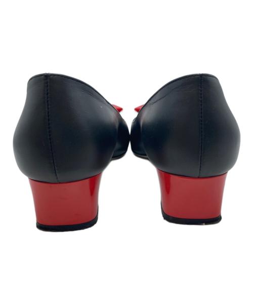 GIORGIO ARMANI（ジョルジョアルマーニ）GIORGIO ARMANI (ジョルジョアルマーニ) パンプス レッド×ブラック サイズ:35の古着・服飾アイテム