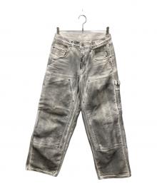 BEAMS（ビームス）の古着「FUTURE ARCHIVE FADE DOUBLE KNEE DENIM PANTS/フューチャー アーカイブ フェード ダブルニー デニム パンツ」｜グレー