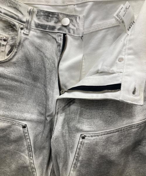 BEAMS（ビームス）BEAMS (ビームス) FUTURE ARCHIVE FADE DOUBLE KNEE DENIM PANTS/フューチャー アーカイブ フェード ダブルニー デニム パンツ グレー サイズ:Mの古着・服飾アイテム