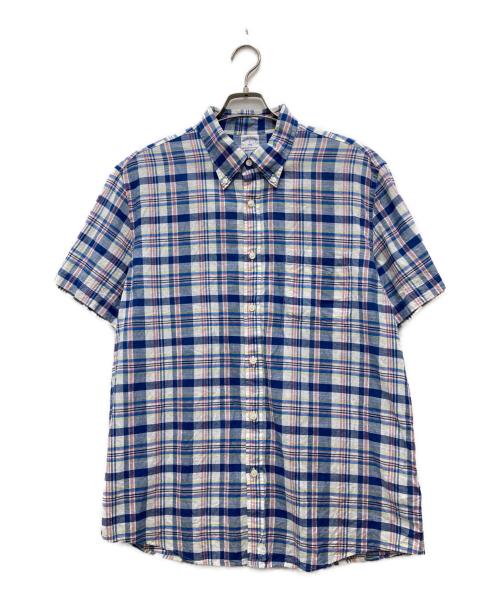 BROOKS BROTHERS（ブルックスブラザーズ）BROOKS BROTHERS (ブルックスブラザーズ) S/SチェックBDシャツ ブルー サイズ:Lの古着・服飾アイテム