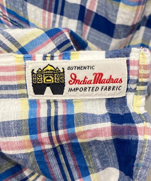 BROOKS BROTHERS（ブルックスブラザーズ）BROOKS BROTHERS (ブルックスブラザーズ) S/SチェックBDシャツ ブルー サイズ:Lの古着・服飾アイテム