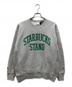 Champion×BEAMS×STARBUCKS COFFEEチャンピオン×ビームス×スターバックスコーヒー）の古着「リバースウィーブスウェット」｜グレー