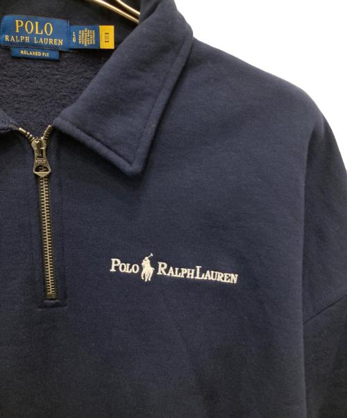 POLO RALPH LAUREN（ポロ・ラルフローレン）POLO RALPH LAUREN (ポロ・ラルフローレン) リラックスフィット ロゴカラードスウェットシャツ ネイビー サイズ:Lの古着・服飾アイテム