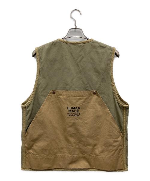 HUMAN MADE（ヒューマンメイド）HUMAN MADE (ヒューマンメイド) Hunting Vest/ハンティングベスト オリーブ×ベージュ サイズ:Lの古着・服飾アイテム