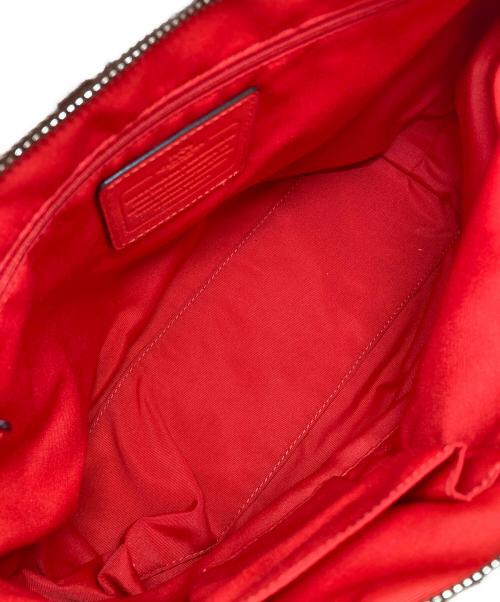 COACH（コーチ）COACH (コーチ) シグネチャートートバッグ ベージュ×レッド 未使用品の古着・服飾アイテム